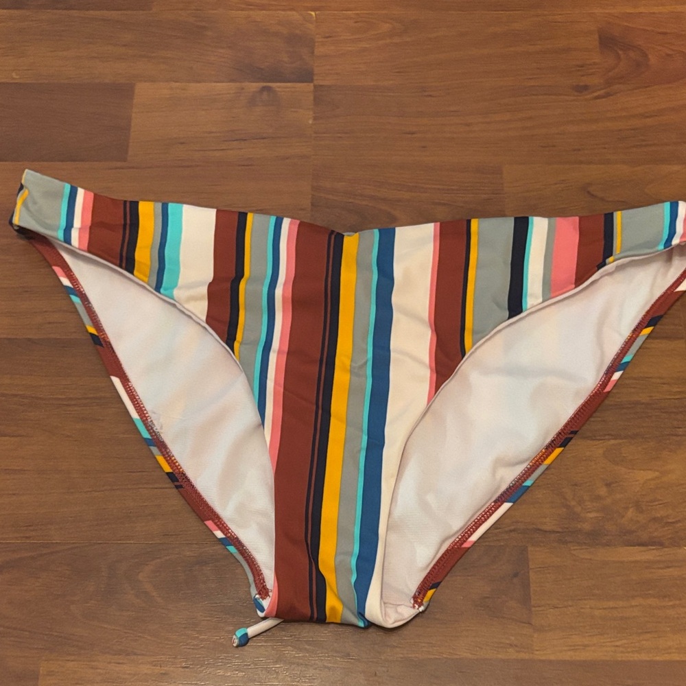 No Boundaries Multicolor Striped Bikini Bottom